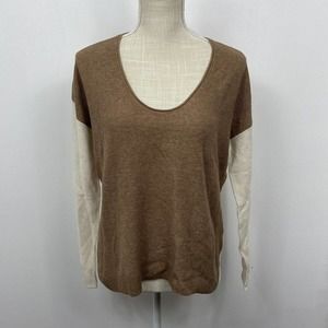 Madewell Kimball Pullover Sweater Knit Merino Wool Alpaca Womens Size S Tan NWT